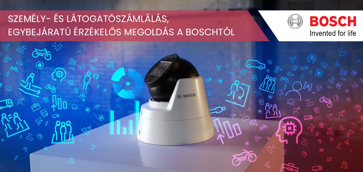 Személy- és látogatószámlálás, egybejáratú érzékelős megoldás a Boschtól